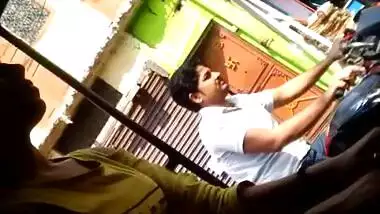 desi bouncing boobs in auto