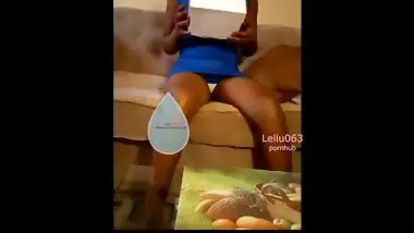 Tight Blue Dress, White Cotton panties and A Present... what next?