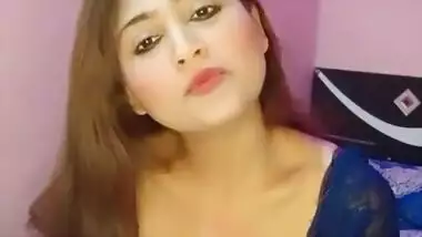 Hiral Radadiya Sedusing Hot videos in Blue dress