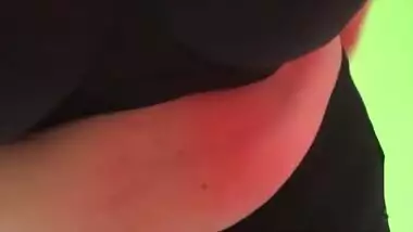 Changing Dress In A Public Trial Room At Clothing Store