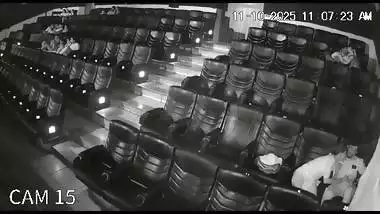 Blowjob in cinema theatre by horny girlfriend